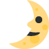 🌛 Bedeutung des Emoji-Mondgesichts im ersten Viertel