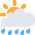 🌦 Sonne hinter Regenwolke Emoji-Bedeutung