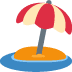 🏖 Strand mit Regenschirm Emoji-Bedeutung