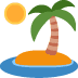 🏝 Bedeutung des Emoji „Einsame Insel“.
