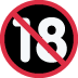 🔞 Niemand unter achtzehn Emoji-Bedeutung