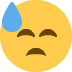 😓 Niedergeschlagenes Gesicht mit Schweiß-Emoji-Bedeutung