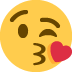😘 Emoji-Bedeutung: Gesicht bläst einen Kuss zu