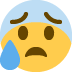 😰 Besorgtes Gesicht mit Schweiß-Emoji-Bedeutung