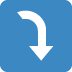 ⤵ Nach unten gebogener Pfeil nach rechts Emoji-Bedeutung